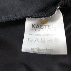 Kastel Denmark Sun Shirt Womens L Black Striped 1/4 Zip Long Sleeve Equestrian
