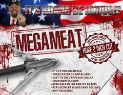 G5 Megameat Broadheads with Massive Cutting Diameter Ideal for Effective Hunting
