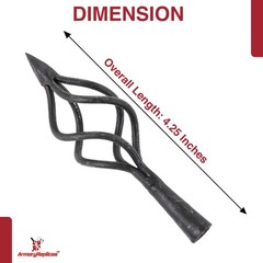 The Sizzling Archers Handforged Iron Cage Medieval Fire Arrowhead