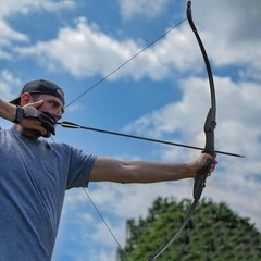 TOPARCHERY Archery 57″ Takedown Youth Recurve Bow Hunting Black 40lbs,