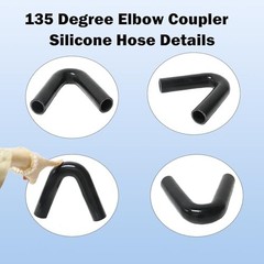 Automotive Silicone Tubing, ID 5/16″ (8mm) 135 Degree ID: 5/16″ (8mm) Black