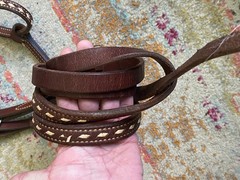 Vintage Buckstitched Leather Halter & Matching Lead FREE SHIPPING