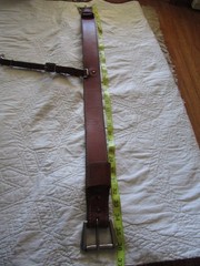 36″ WESTERN BROWN LEATHER REAR CINCH W/28″ REAR FLANK STRAPS