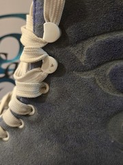 Candi Girl CARLIN Brushed Suede Electric Blue Quad Roller Skates, Size 6 Derby
