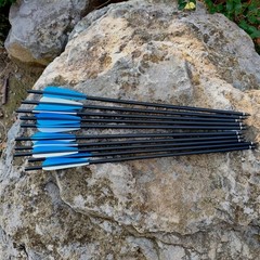 12PCS 20 Inch Hunting Crossbow Bolts Mix Carbon Arrows Archery Crossbow Shooting