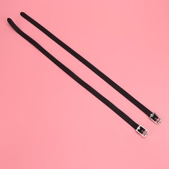 50cm Black 1 Pair Lengthen For Spur Straps Leathers With Stainless Steel