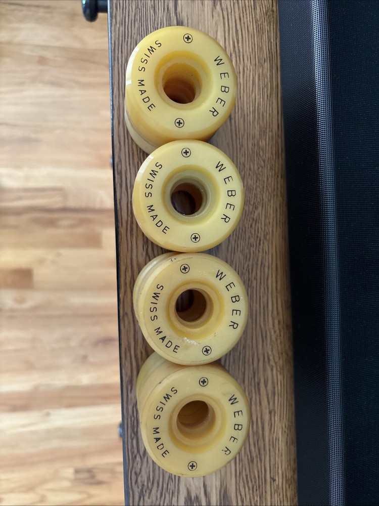 Vintage Nos Old Stock 1970s Weber Swiss Made Roller Skate wheels Set Of 8 Rare!