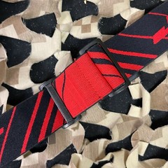 NEW JT ProFlex X/ProFlex Authentic Woven Goggle Strap – Lines Black/Red