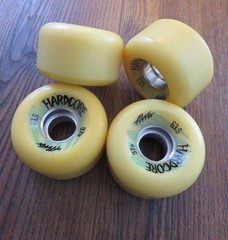 NOS ALVA Hardcore skateboard new wheels, Aluminum cores 63.5mm 97a like vintage