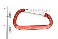 RED 2.25″ ALUMINUM D SHAPE CARABINER BELT CLIP HOOK WHOLESALE LOT 12-100 PCS