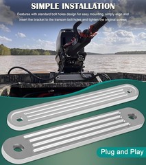 TSP-1 & TSP-2DP Transom Support Plates Set, 3/8″ Thick Aluminum