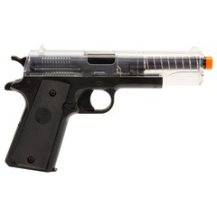 Crosman ASP311C Game Face Stinger Spring-Powered BB Airsoft Pistol, Clear/Black