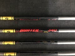 Gold Tip Hunter 340 Carbon Arrows w/ 2″ Raptor-X Vanes 6pk BRAND NEW