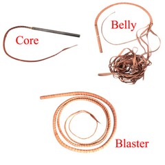 Kangaroo Double Belly Leather Bullwhip 04 to 12 Feet Long 16 Plaited Bull Whip
