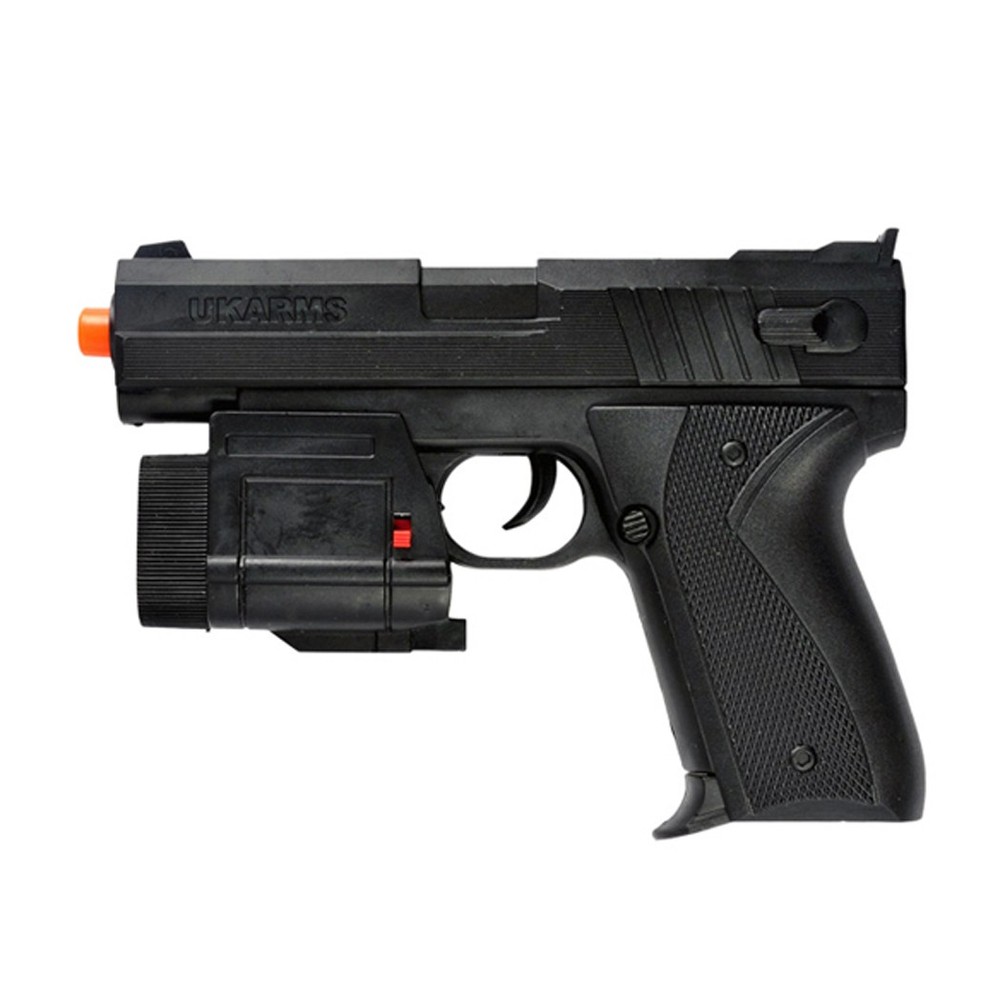 UKARMS 666AF Spring Pistol w/ Laser and Flashlight Black Finish FPS 120