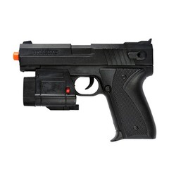 UKARMS 666AF Spring Pistol w/ Laser and Flashlight Black Finish FPS 120