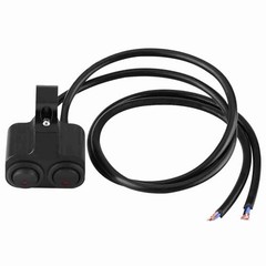 CNC Aluminum Alloy Motorcycle Handlebar Switch, 12V Push Button Switch, Black,