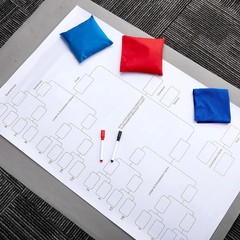 16 Team Erasable Tournament Bracket Board 22 X 34 Inch Single Elimination Bracke