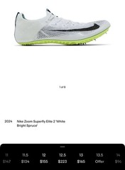 US Men’s 12.5 – Nike Zoom Superfly Elite 2 «White Bright Spruce» FZ9662-100