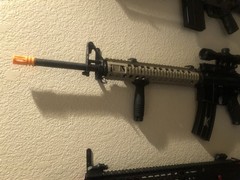 Cyma Airsoft Gun M16 Custom Paint Job, Upgraded Build Mosfet
