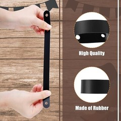 16 Pcs Rubber Spur Straps Adjustable Heel Strap Single Ply Black Boot…