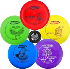 Innova Disc Golf Starter Set – 5 Discs & Mini, Color Varies, 160-180g