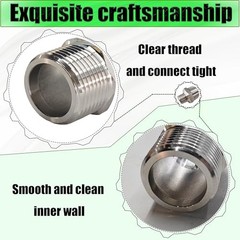 1/2″ Male to 1/4″ Male NPT Hex Reducing Nipple Fitting 1/2″ x 1/4″ Male