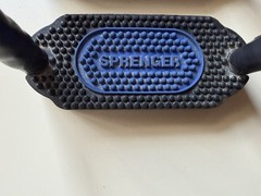 Herm Sprenger Bow Balance Stirrups Blue & Black Treads, sz 4.5