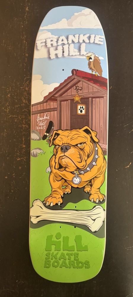 Shaped Skateboard Deck Signed Skateboarding Hall Of Famer Frankie Hill (Rare)