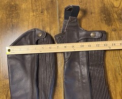 Ovation Leather Half Chaps Brown Medium Equestrian Riding Gear