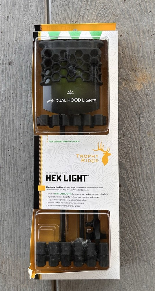 Trophy Ridge Hex LED Light 5 Arrow Bow Quiver Black (AQ110OG)