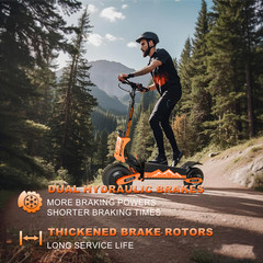 GT08 Dual Motors Electric Scooter for Adults 5600W 50MPH 60V27AH Fast Escooter