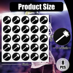 Noveread White on Black 200 Pcs Football Helmet Decals Small,