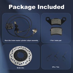 Rear Hydraulic Disc Brake Caliper System Pads Disk Rotor Set for Dune Buggy