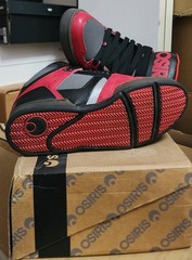Osiris NYC 83 RED BLACK Skateboarding Shoes Y2K