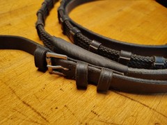 Correct Connect Sure Grip Rubber Reins with 1” Hand Stop 3/4″ x 60″