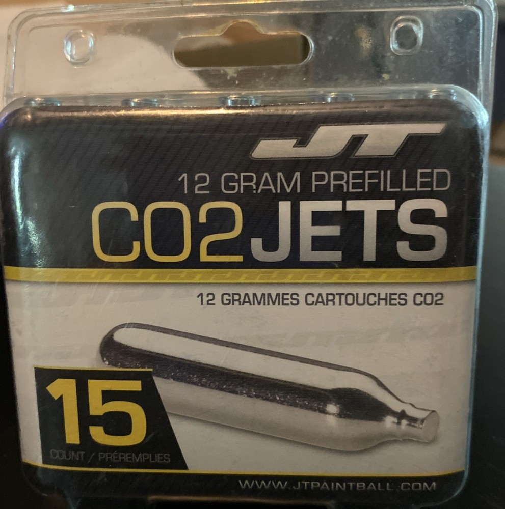 JT 12gram CO2 Cartridges – 15ct Silver