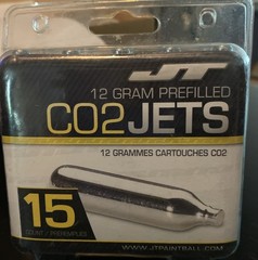 JT 12gram CO2 Cartridges – 15ct Silver