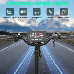 1200W Electric Scooter for Adult 30MPH 25Mile Foldable Fast Off-road E-Scooter