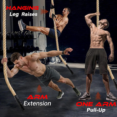 Climbing Rope Gym Workout – 10FT 15FT 20FT 25FT 30FT 35FT Heavy Duty Jute Thick