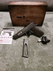 NRA Colt limited edition 1911 aged semi automatic co2 powered air gun.