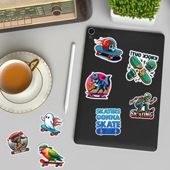50Pcs Skateboard Vinyl Stickers Waterproof Vinyl Decals for Water Bottles Laptop