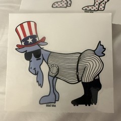 GOAT USA Sticker Lot of 8 Rare Vinyl Goat Decals Patriotic Pizza 250 USA