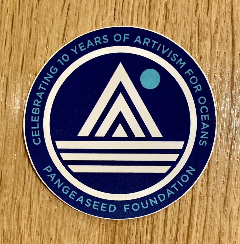 Pangeaseed Foundation 3” Sticker Celebrating 10 Years Of Activism For Oceans