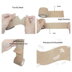 [12 Pack-2″ x5Yards] MINGYUE Self Adhesive Bandage Wrap,Athletic Tape,Sports …
