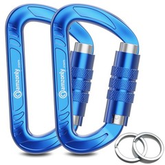 3inch Auto Locking Carabiner Clips Heavy Duty, 12KN /2697lbs Lightweight keyc…