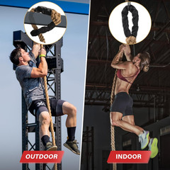 Climbing Rope Gym Workout – 10FT 15FT 20FT 25FT 30FT 35FT Heavy Duty Jute Thick