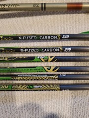 Easton ST Epic 340 Spine Carbon Arrow Shafts/Ethics Stainless .231 inserts