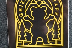 GRIZZLY Skateboard Griptape Bear Mountains Black Z47A OG Skateboarding STICKER