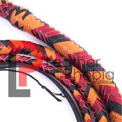 Kangaroo Double Belly Leather Bullwhip 04 Feet Long 16 Plaited Heavy Bull Whip